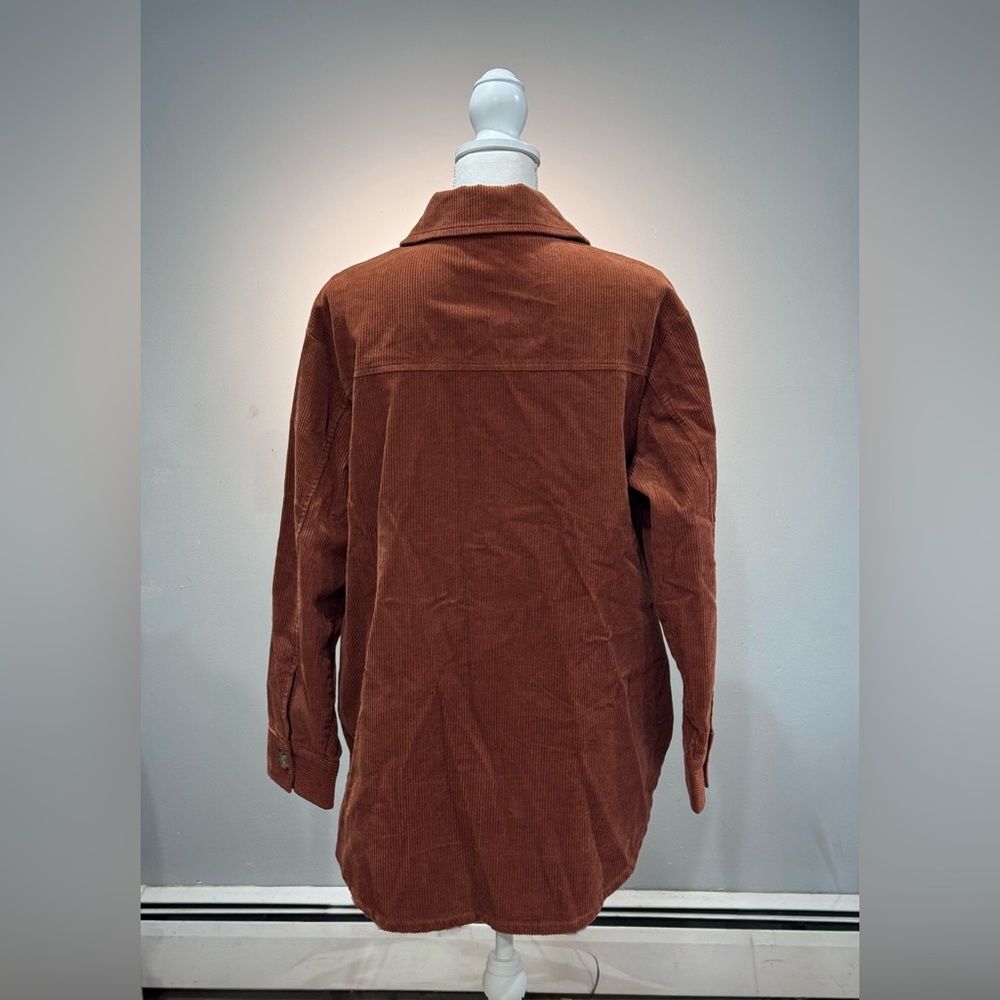 Rusty Brown Time and Tru Oversized Corduroy Shacket Size L EUC - Picture 2 of 6